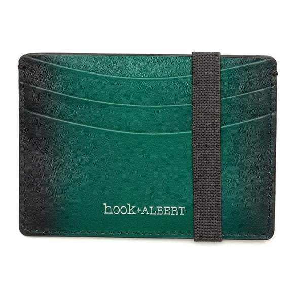 Hook & ALBERT Leather Card Holder Wallet (Teal, One Size)