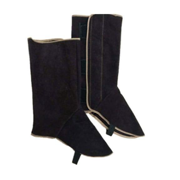 Hook And Loop Welding Leather Long Shoes Boots Leather Welding Fire Protection Welder Foot Cover Wear Insulation Safety Shoes ,Easy to Use