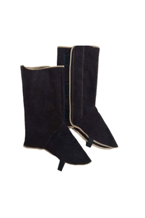 Hook And Loop Welding Leather Long Shoes Boots Leather Welding Fire Protection Welder Foot Cover Wear Insulation Safety Shoes ,Easy to Use