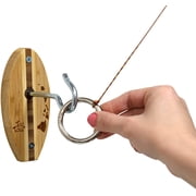 Tiki Toss Hook and Ring Toss Game for Adults & Kids - Surfboard Edition - Short Board with String and Hooks to Play Indoor and Outdoor Games