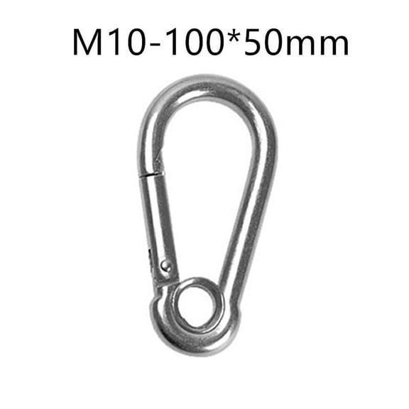 Hook Buckle Carabiner Rope Clip Latch Sports Safety Lock Tools Stainless Steel