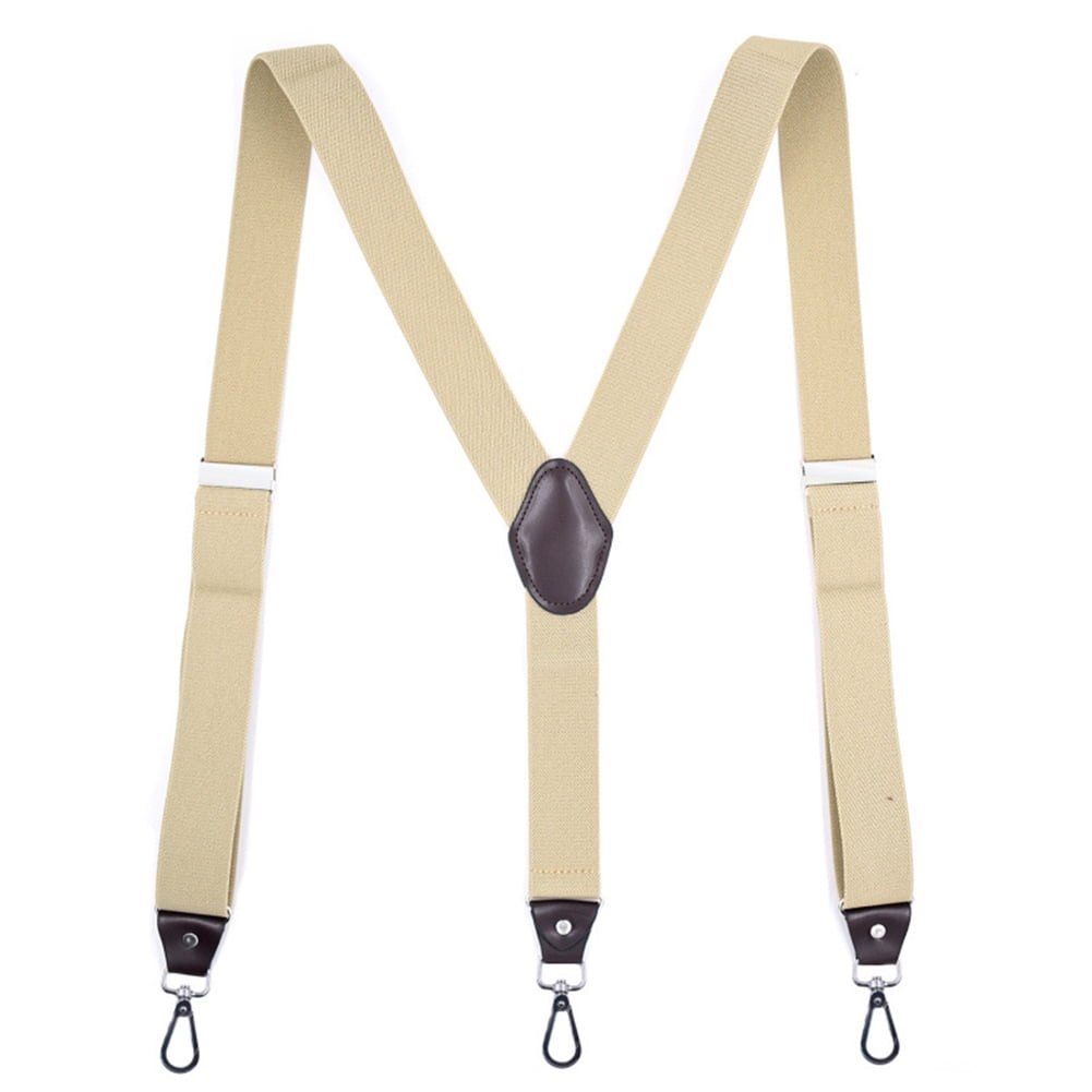 Hook Buckle Fashion Suspenders Stretchy Wide Elastic Men Pliers Women