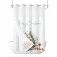 thumbnail image 1 of No Hook Christmas Shower Curtain with Snap in Liner Set, Xmas Gnomes Tree Snowflake Waterproof Fabric Bathroom Curtains with See Through Top Window, Hotel Style Stall 48 x 72 Inch, 1 of 7