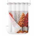thumbnail image 1 of No Hook Cloth Fabric Shower Curtain with Snap in Liner, Autumn Waterproof Shower Curtains Set with See Through Top Window, Bath Curtains Shower 72"x96", 1 of 6