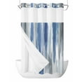 thumbnail image 1 of No Hook Cloth Fabric Shower Curtain with Snap in Liner, Blue Gray Waterproof Shower Curtains Set with See Through Top Window, Modern Simple Abstract White Ombre Texture Bath Curtains Shower 36"x72", 1 of 6