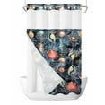 thumbnail image 1 of No Hook Cloth Fabric Shower Curtain with Snap in Liner, Coastal Conch Waterproof Shower Curtains Set with See Through Top Window, Ocean Starfish Seagrass Retro Watercolor Bath Curtains Shower 36"x78", 1 of 6