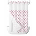 thumbnail image 1 of No Hook Cloth Fabric Shower Curtain with Snap in Liner, Cute Pink Bow Waterproof Shower Curtains Set with See Through Top Window, White Sweet Modern Watercolor Bath Curtains Shower 36"x72", 1 of 6