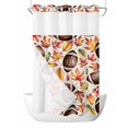 thumbnail image 1 of No Hook Cloth Fabric Shower Curtain with Snap in Liner, Fall Brown Rugby Waterproof Shower Curtains Set with See Through Top Window, Thanksgiving Maple Autumn Leaves Rustic Bath Curtains 36"x72", 1 of 6