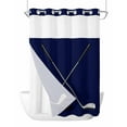 thumbnail image 1 of No Hook Cloth Fabric Shower Curtain with Snap in Liner, Golf Ball Waterproof Shower Curtains Set with See Through Top Window, Navy Blue Monochrome Sport Bath Curtains Shower 72"x84", 1 of 6
