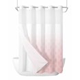thumbnail image 1 of No Hook Cloth Fabric Shower Curtain with Snap in Liner, Moroccan Pink Waterproof Shower Curtains Set with See Through Top Window, Abstract Geometric Plaid Gradient Bath Curtains Shower 72"x96", 1 of 6