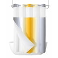 thumbnail image 1 of No Hook Cloth Fabric Shower Curtain with Snap in Liner, Orange Grey White Waterproof Shower Curtains Set with See Through Top Window, Farmhouse Ombre Color Modern Simple Bath Curtains Shower 60"x72", 1 of 6