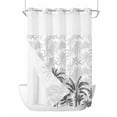thumbnail image 1 of No Hook Cloth Fabric Shower Curtain with Snap in Liner, Palm Trees Waterproof Shower Curtains Set with See Through Top Window, Black Grey Tropical Plants Summer Forest Bath Curtains Shower 60"x72", 1 of 6
