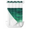 thumbnail image 1 of No Hook Cloth Fabric Shower Curtain with Snap in Liner, Sage Green Waves Waterproof Shower Curtains Set with See Through Top Window, Ombre Coastal Ocean Water Abstract Bath Curtains Shower 54"x78", 1 of 6