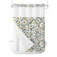 thumbnail image 1 of No Hook Cloth Fabric Shower Curtain with Snap in Liner, Spring Daisy Waterproof Shower Curtains Set with See Through Top Window, Country Pastoral Spring Botanical Flowers Bath Curtains Shower 48"x72", 1 of 6