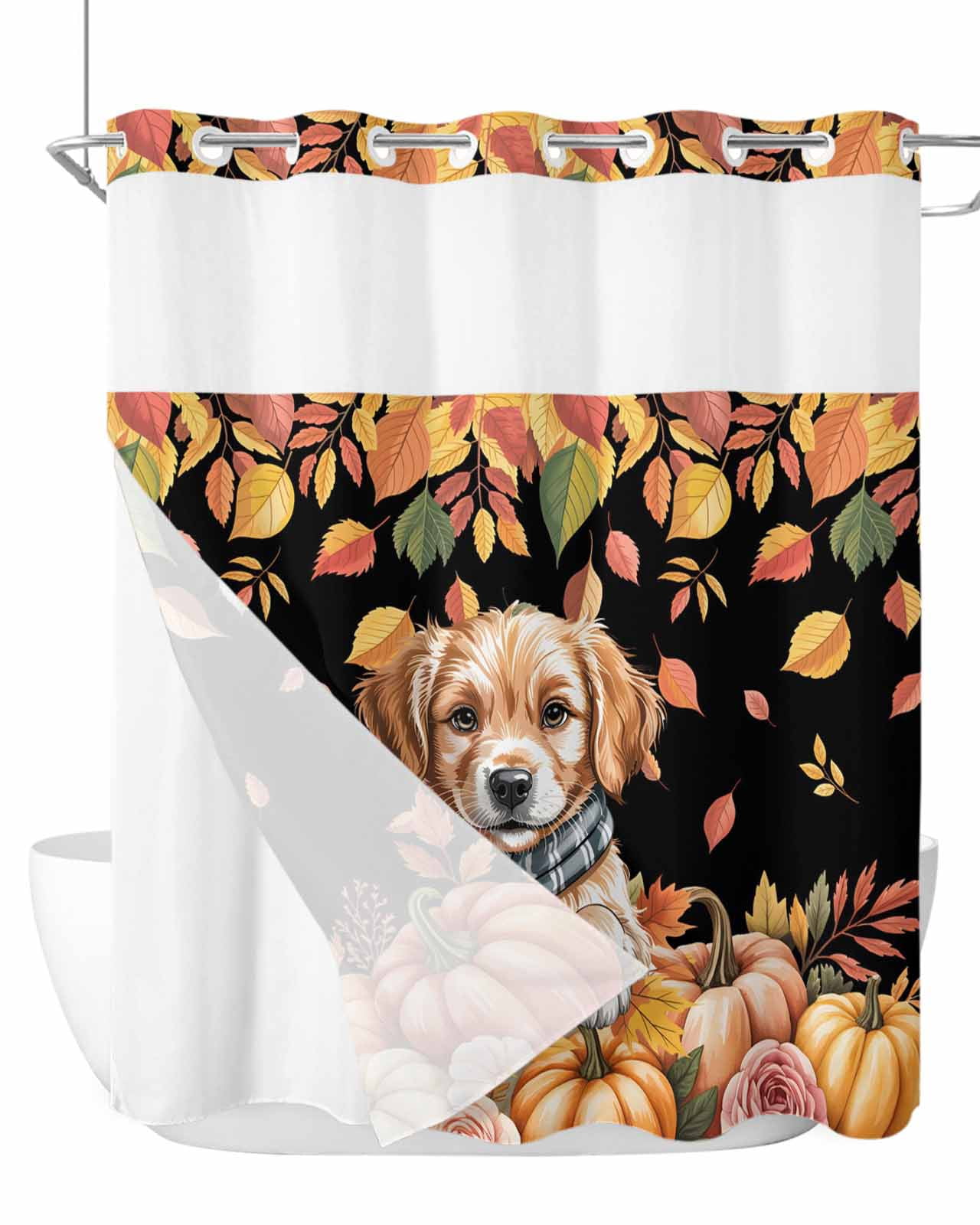 Dogs And Terry Cloth Curtains Safety photo