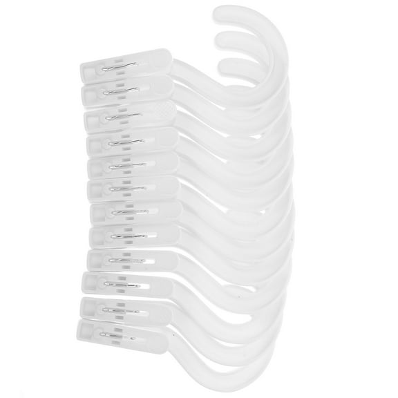 Hook Clothespin Store Hanger Multi-use Hanging Clips Pp Curtain Bathroom Household 12 Pcs White