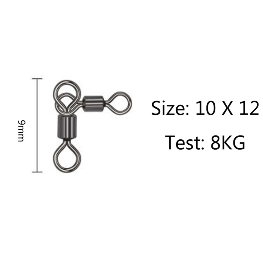 Hook Connector Bearing Swivel 360 Rotation Fishing Swivel Rolling ...