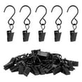 thumbnail image 1 of Hook Curtain Clips, 45 Pack 304 Stainless Steel Hanging Party String Lights Christmas Garden Courtyards Decoration, Gutter Wall-Grid Tent Camper Awning Hangers,, 1 of 5