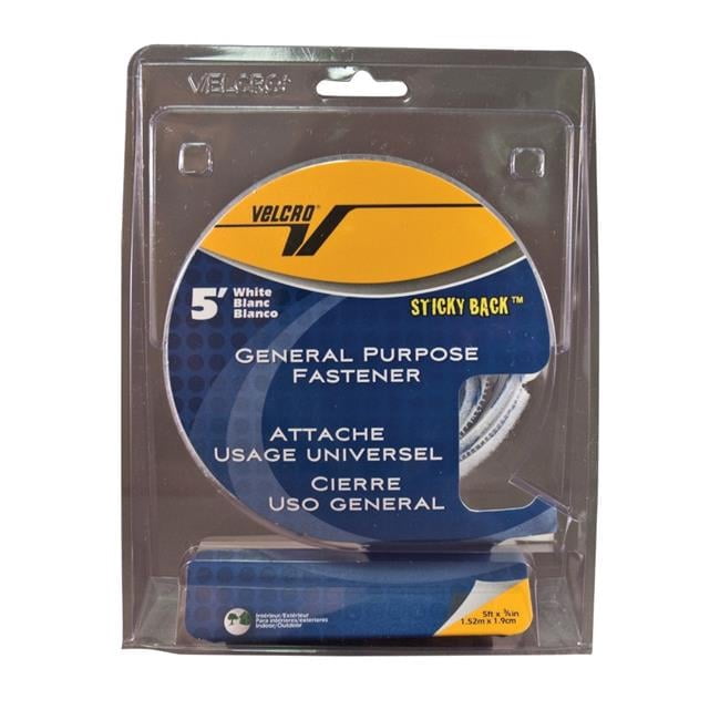Hook Eye Adhesive 069364 Sticky Back White Self-Adhesive Hook And Loop Fastener Tape With Dispenser White