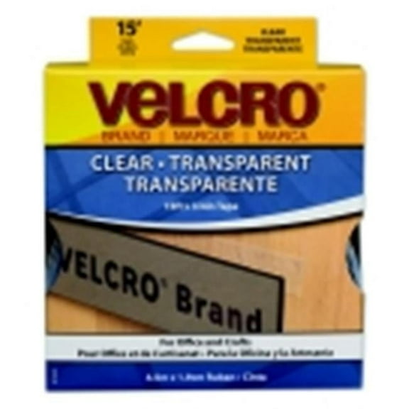 Hook Eye Adhesive  Sticky-Back Peel And Stick Roll Tape With Hook And Loop Strip  Clear