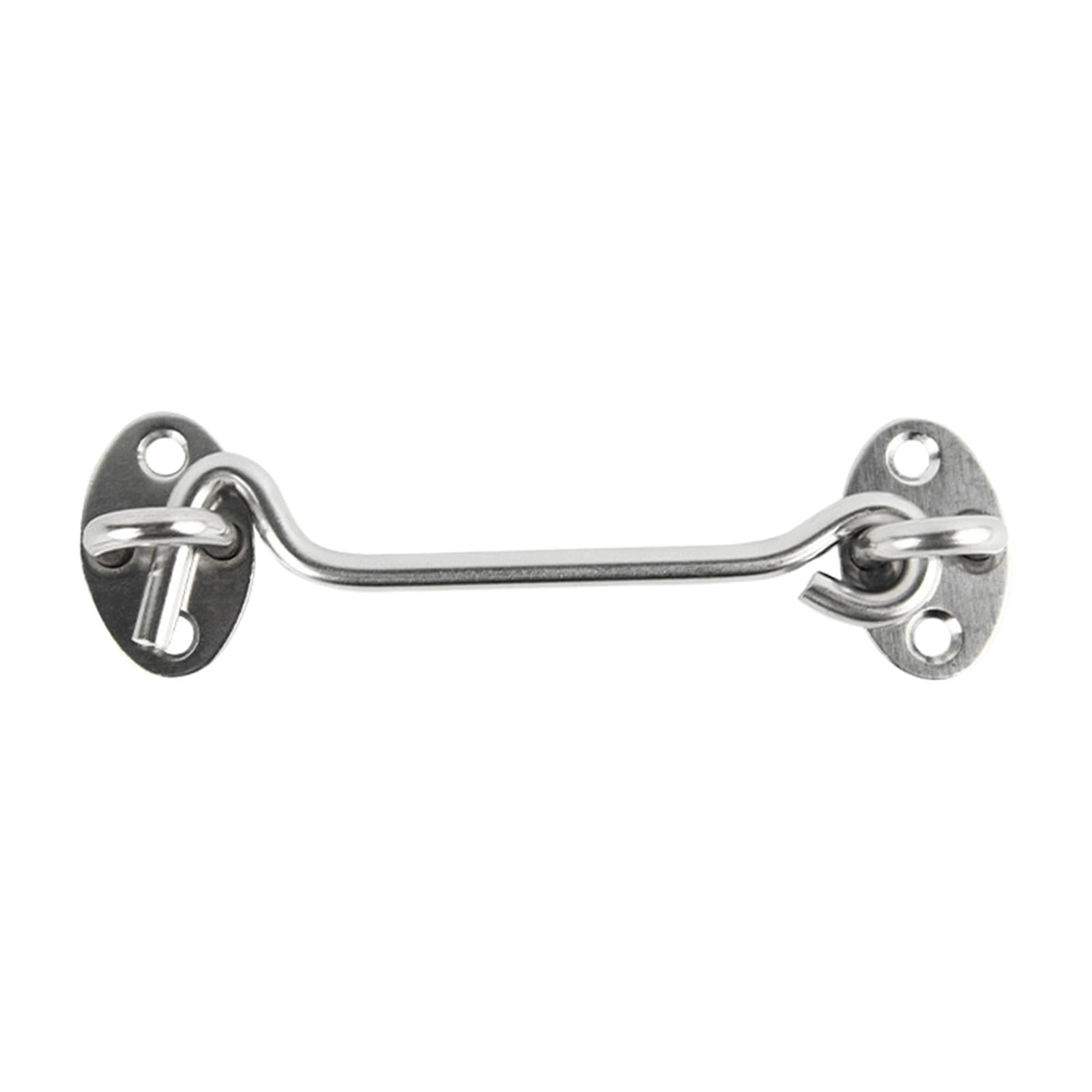 Hook and Eye Latch, Barn Door Latch with Screws,Barn Door Lock latches, Gate Latch Hardware for Shutters, Garage Door, Inside Door, Pocket Doors 14x4cm