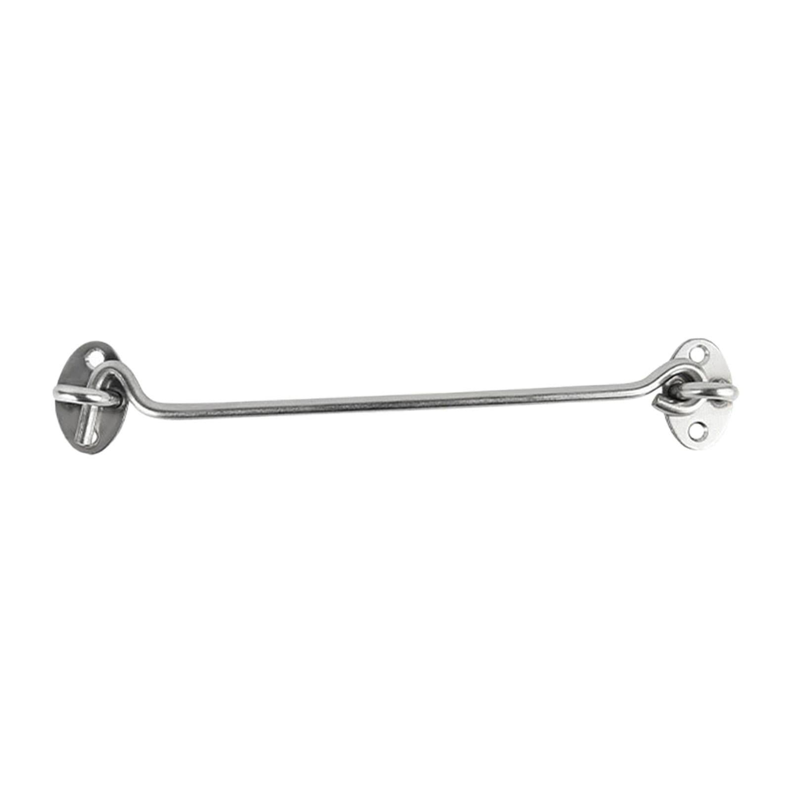 Hook and Eye Latch, Barn Door Latch with Screws,Barn Door Lock latches, Gate Latch Hardware for Shutters, Garage Door, Inside Door, Pocket Doors 19x4cm