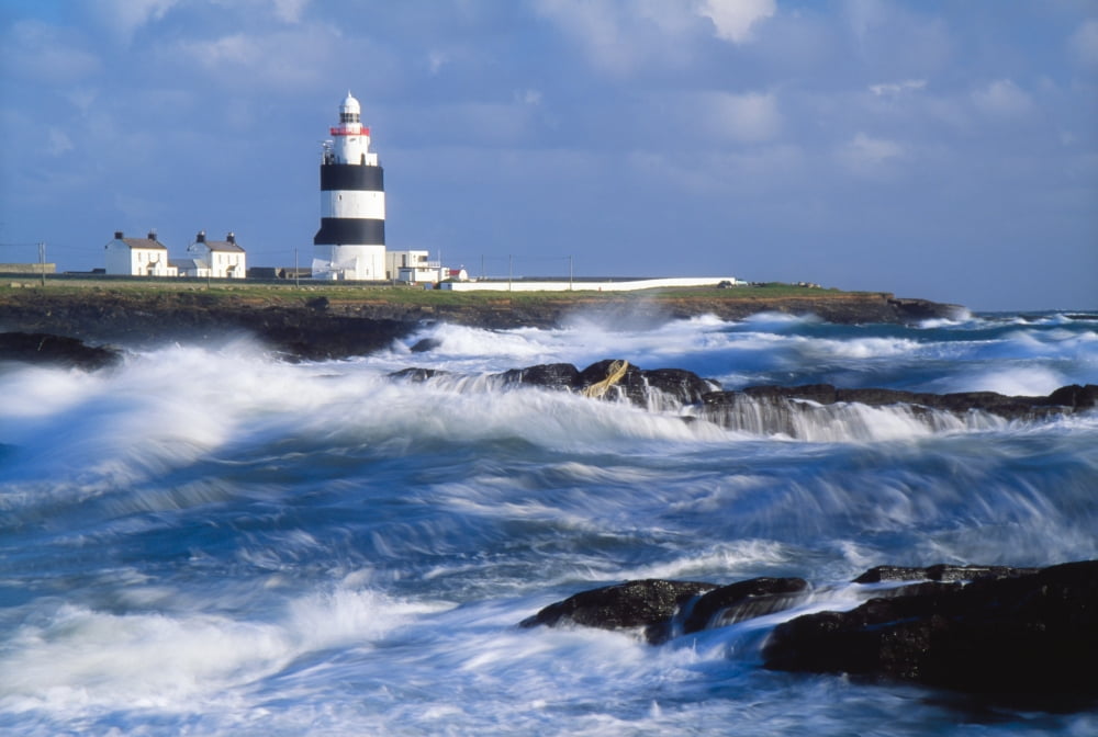 Hook Head County Wexford Ireland Lighthouse On A Stormy Coast Canvas Art - Richard Cummins Design Pics (36 x 24)