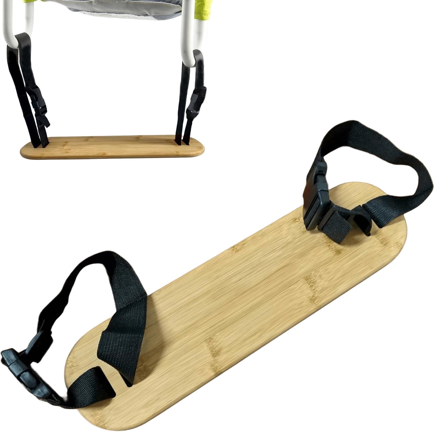 High Chiar Foot Rests Hook on High Chair Footrest, Portable Bamboo Baby Clip On HighChair to ...