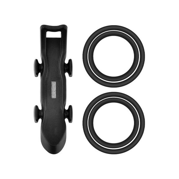 Hook Keeper for Fishing Rod, Magnetic Fishing Hook Keeper, Lure Magnetic Hooker, Fishing Bait Holder with 2 Sizes Rubber Rings Fishing Hook Holder Fishing Tool (Black)