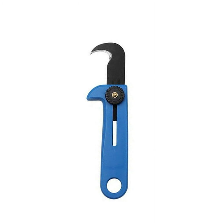Hook Knife Unpacking Knife Portable Express Parcel Push Knife Keychain Hook  Blade Survival clip camp sharp cutter Tool Box Opener, 1PCS-Blue