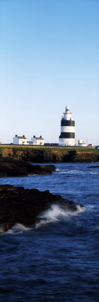 Hook Lighthouse Co Wexford Ireland Lighthouse On The Celtic Sea Canvas Art - The Irish Image Collection Design Pics (12 x 37)