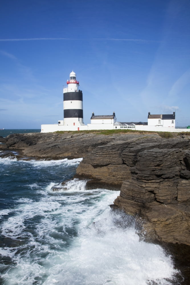 Hook Lighthouse Near Wexford County Wexford Ireland Canvas Art - Peter Zoeller Design Pics (12 x 19)