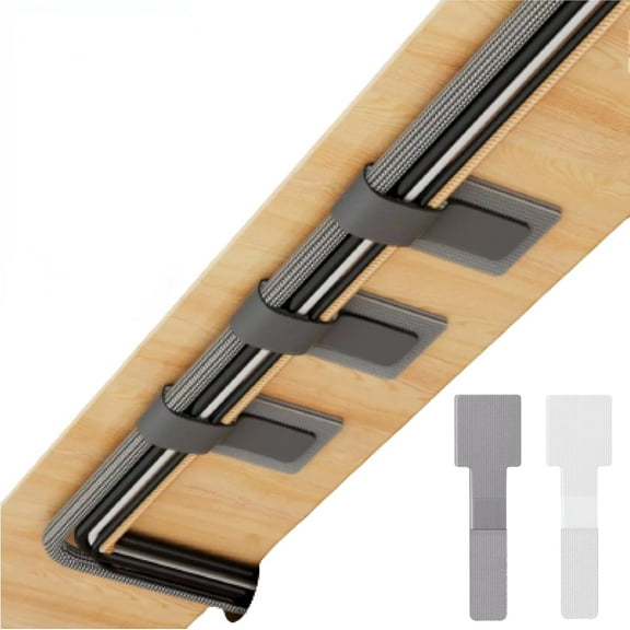 Hook and Loop Cable Ties, Self Adhesive Hook and Loop Cable Straps, Sticky-back Cord Organizer, Cable Clip, Household & Office Essentials, 40Pcs per Pack