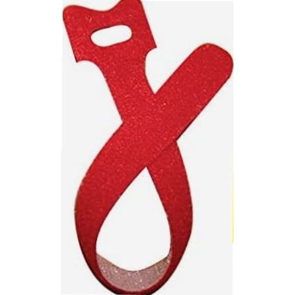 Hook and Loop Fastener Wraps 7 Inch Long 1/2" Inch Wide Strap Red 20pcs/pack | Durable Nylon Loop & Poly Hook Base | Adjustable Cable Straps | Reusable Hook and Loop Wraps