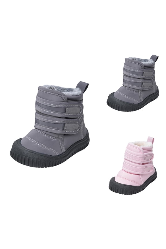 Hook Loop Low Cut Boots, Toddler Baby Snow Boots, , Winter Shoes for Boys Girls, Cold Weather, Outdoor, Various Sizes