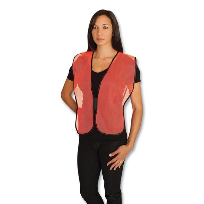 Hook and Loop Safety Vest, One Size Fits Most, Hi-Viz Orange Hook and Loop Safety Vest, One Size Fits Most, Hi-Viz Orange