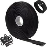 Hook and Loop Tape with Adhesive Backing, Integrated Hook and Loop Fastener, No Glue Required, Cable Management Tape, Self-Adhesive Wire Fastener, Fixing Tape, Buckle