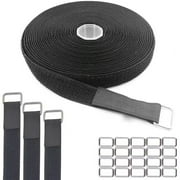 Hook and Loop Tape with Adhesive Backing, Integrated Hook and Loop Fastener, No Glue Required, Cable Management Tape, Self-Adhesive Wire Fastener, Fixing Tape, Buckle