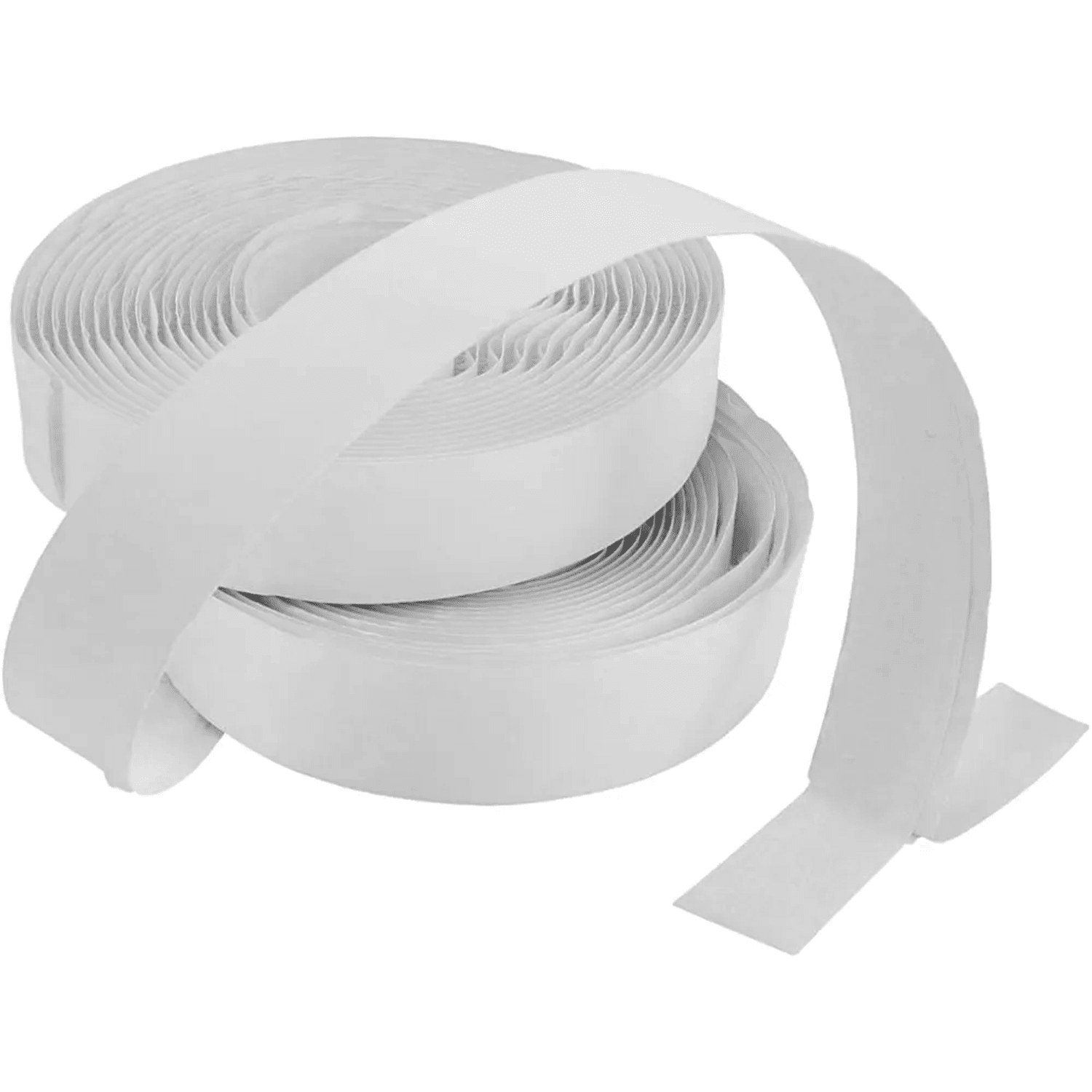 LLPT Hook and Loop Tape Color White 1 inch x 23 Feet Each Roll Heavy Duty Adhesive Hook Loop Strip Mounting Tape for Indoor and Outdoor (HTW130)