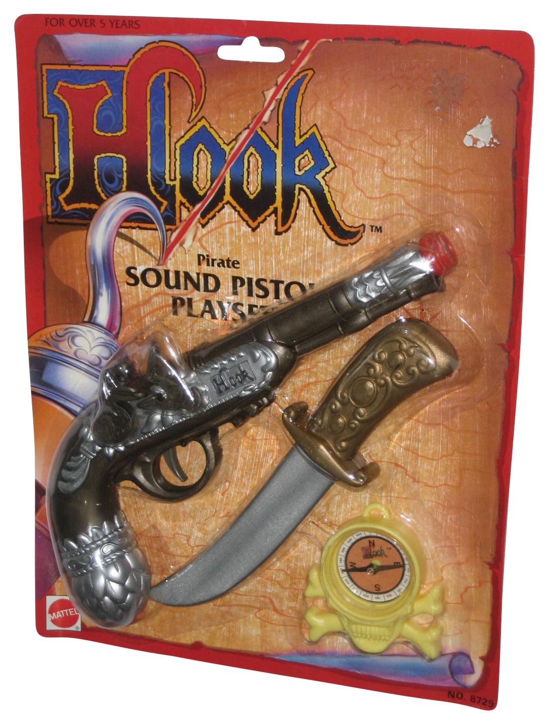 Hook Lost Boy Pirate Sound Pistol, Dagger & Compass (1991) Mattel Weapons  Toy Set