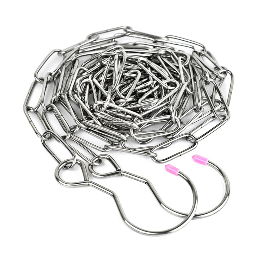 Hook Retractable Wall Clothesline Horse Metal Coat Hanger Drying Chain