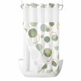 thumbnail image 1 of No Hook Sage Green Polka Dots Shower Curtain with Snap in Liner Set, Modern Abstract Art Waterproof Fabric Bathroom Curtains with See Through Top Window, Hotel Style Small 36 x 72 Inch, 1 of 9