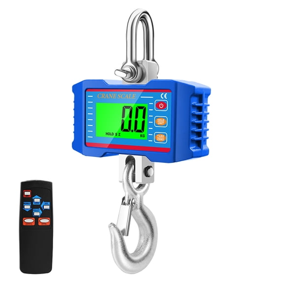 Hook Scale, Digital Crane Scale 1000KG (2204lbs), Industrial Heavy Duty Crane Scale LCD Backlight with Unit Change/Data Hold/Tare/Zero for Construction Site Travel Market Fishing