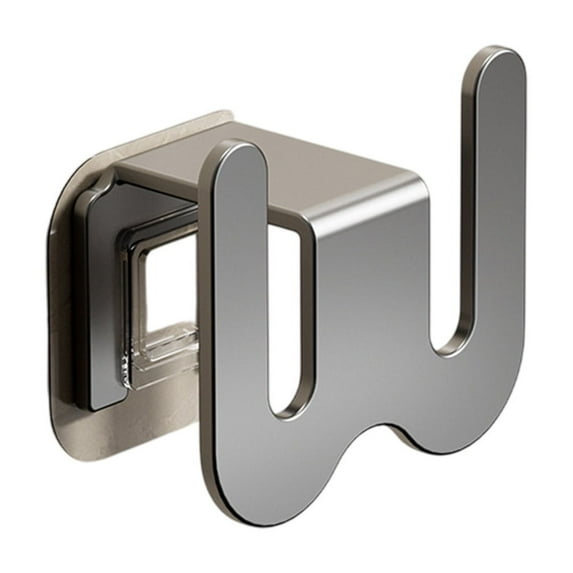 Hook Shoe Rack No Hole Installation Aluminum Alloy Adhesive for Door Space Saving Organizer for Home Use