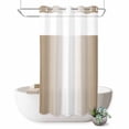 thumbnail image 1 of No Hook Shower Curtain, Beige White Ombre Shower Curtains for Bathroom with See Through Top Window, Modern Gradient Abstract Art Waterproof & Washable Bath Curtain Stand Up Stall 36"x72", 1 of 9
