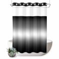 thumbnail image 1 of No Hook Shower Curtain, Black Ombre Shower Curtains for Bathroom with See Through Top Window, Aesthetic Art Farmhouse Gradient Black Waterproof & Washable Bath Curtain Stall 48"x72", 1 of 9