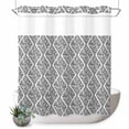 thumbnail image 1 of No Hook Shower Curtain, Black White Shower Curtains for Bathroom with See Through Top Window, Modern Abstract Art Farmhouse Waterproof & Washable Bath Curtain Standard 72"x72", 1 of 9