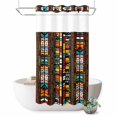 thumbnail image 1 of No Hook Shower Curtain with Built-in Rings - Abstract Retro Boho Washable Waterproof Fabric Bathroom Curtains for Hotel,Rentals, Stall 36 X 72 Inch , Southwestern Pattern Yellow Brown, 1 of 9