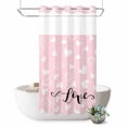 thumbnail image 1 of No Hook Shower Curtain with Built-in Rings - Pink Valentine's Day Washable Waterproof Fabric Bathroom Curtains for Hotel,Rentals, Stall 54 X 78 Inch , Valentines Love Heart, 1 of 9