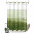 thumbnail image 1 of No Hook Shower Curtain with Built-in Rings - Sage Green White Brush Stroke Textured Washable Waterproof Fabric Bathroom Curtains for Hotel,Rentals, 72 X 84 Inch Extra Long , Abstract Modern, 1 of 9